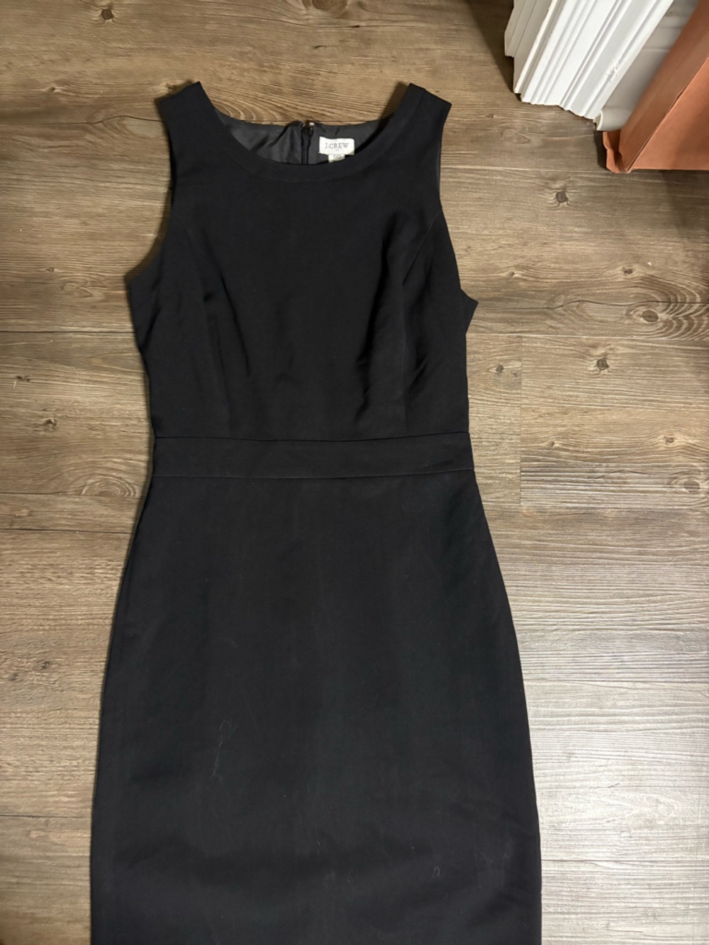 J. Crew Black Sleeveless Midi Sheath Dress